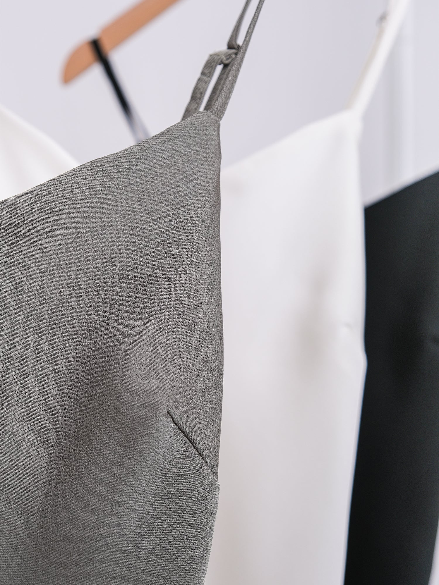 V NECK SATIN SLIP DRESS