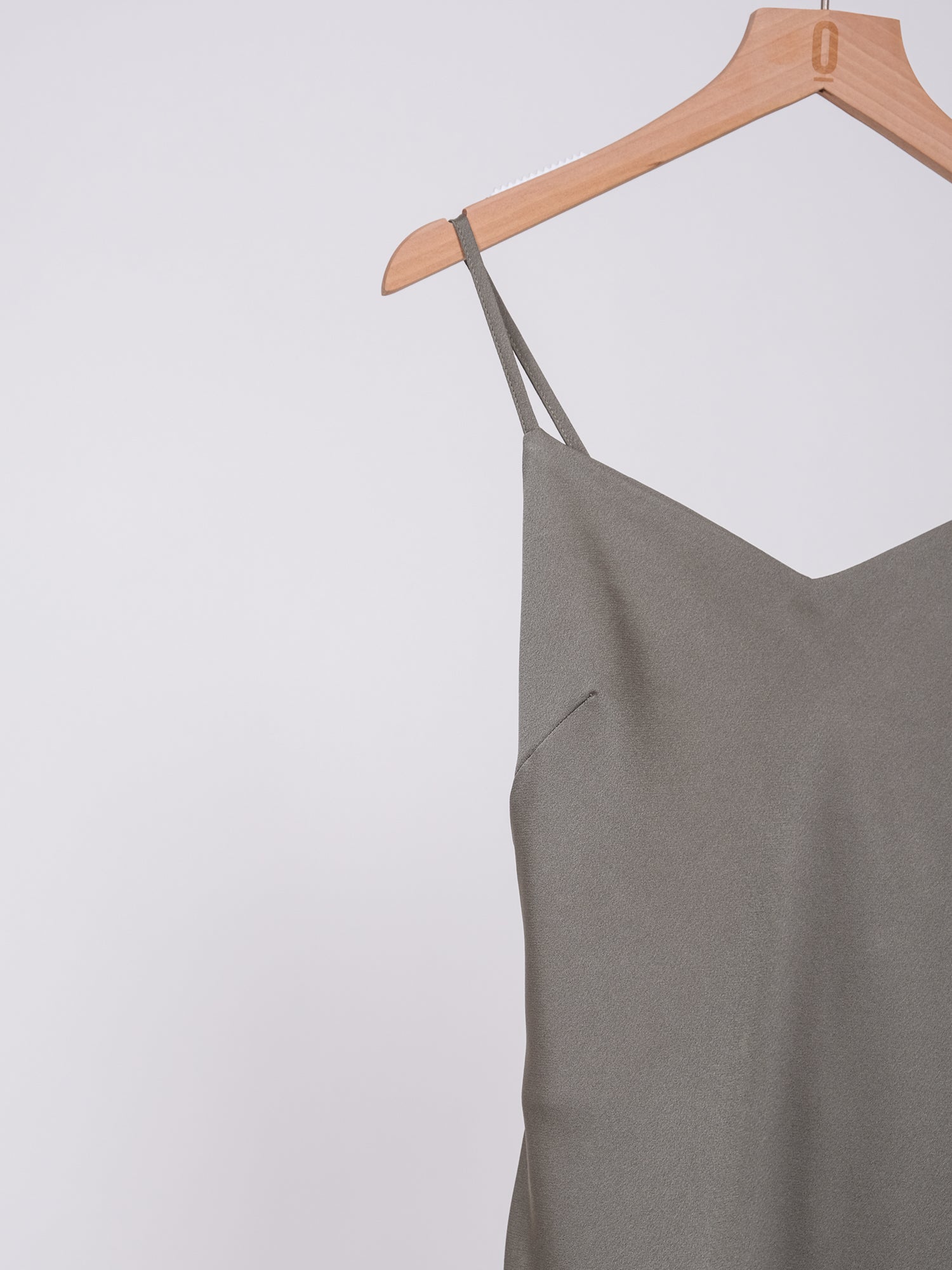 V NECK SATIN SLIP DRESS
