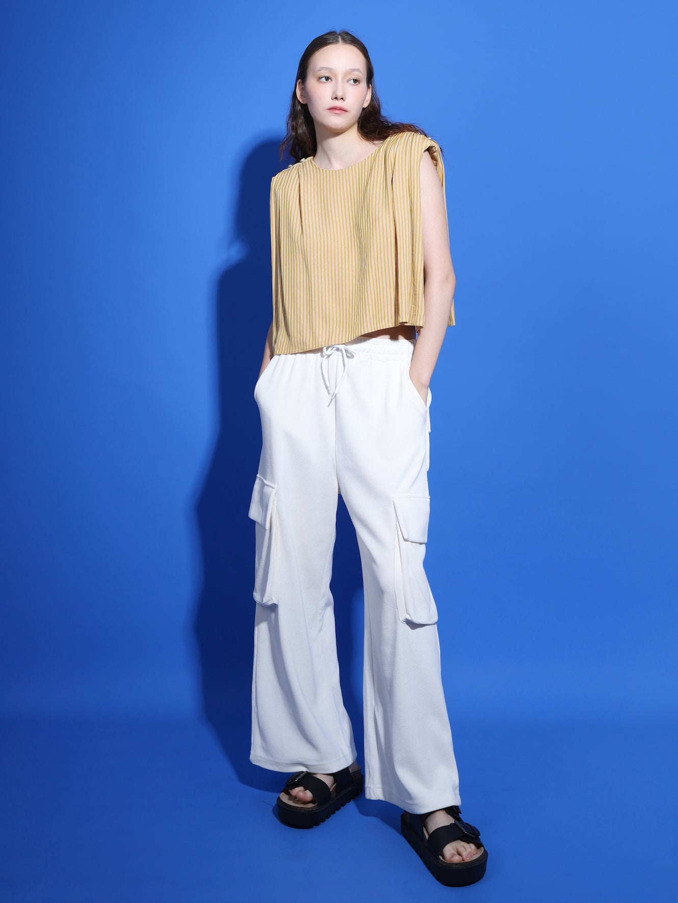 VOLUMN STRIPED TOP