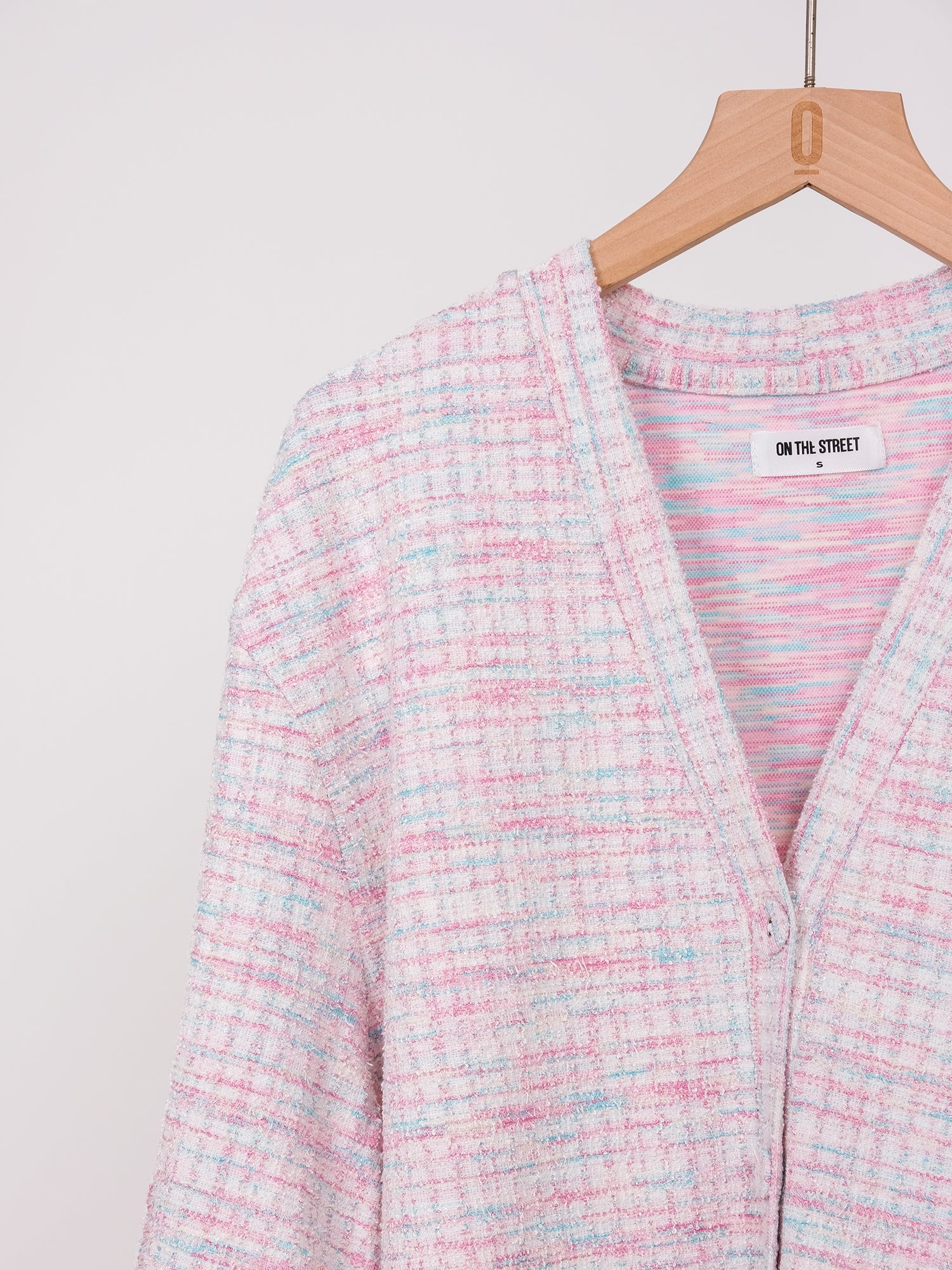 DOUBLE POCKET TWEED CARDIGAN