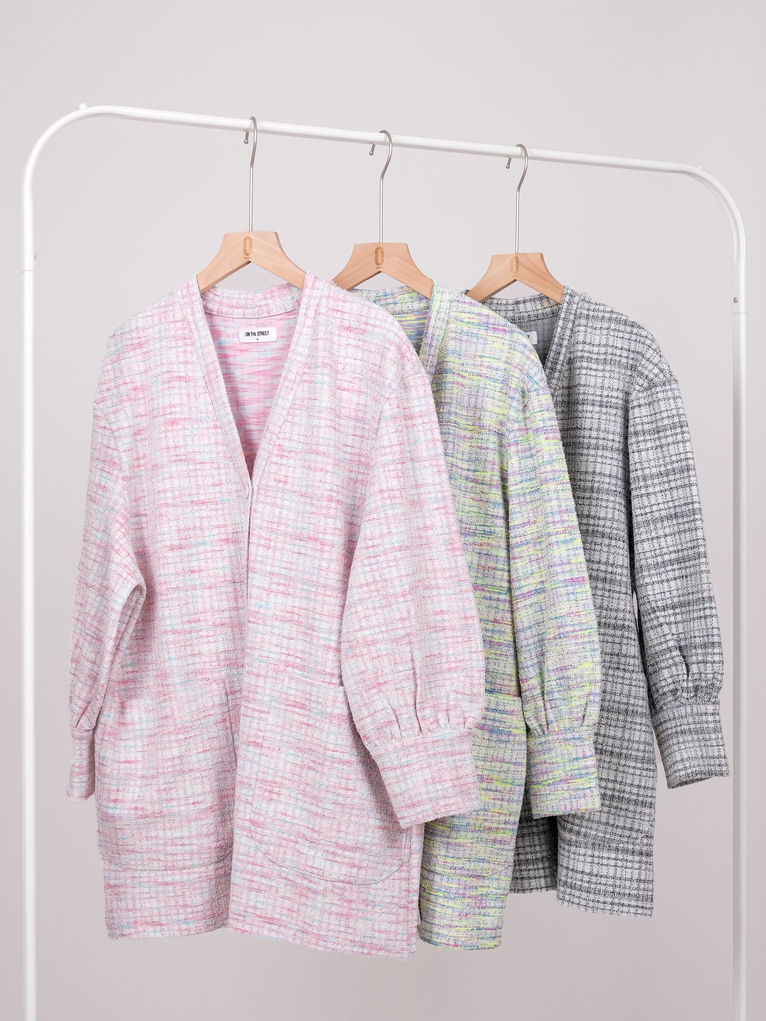 DOUBLE POCKET TWEED CARDIGAN