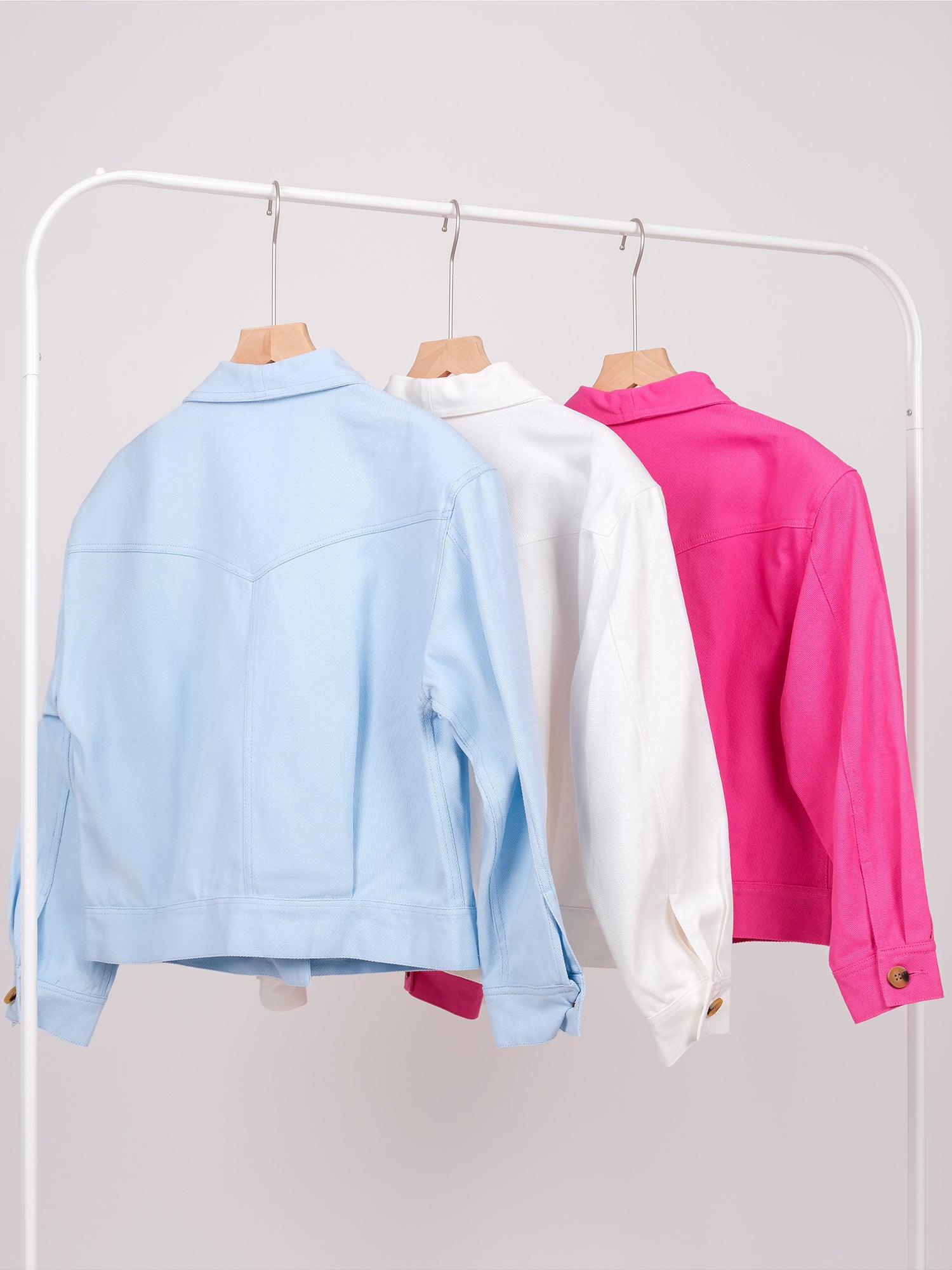 BIKER COTTON DENIM JACKET