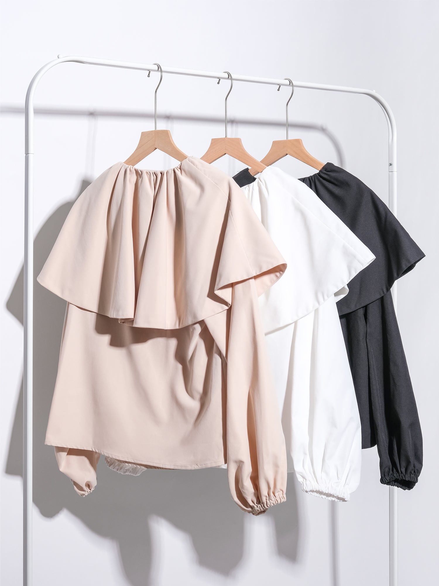 Voluminous Blouse With Big Ruffle Collar