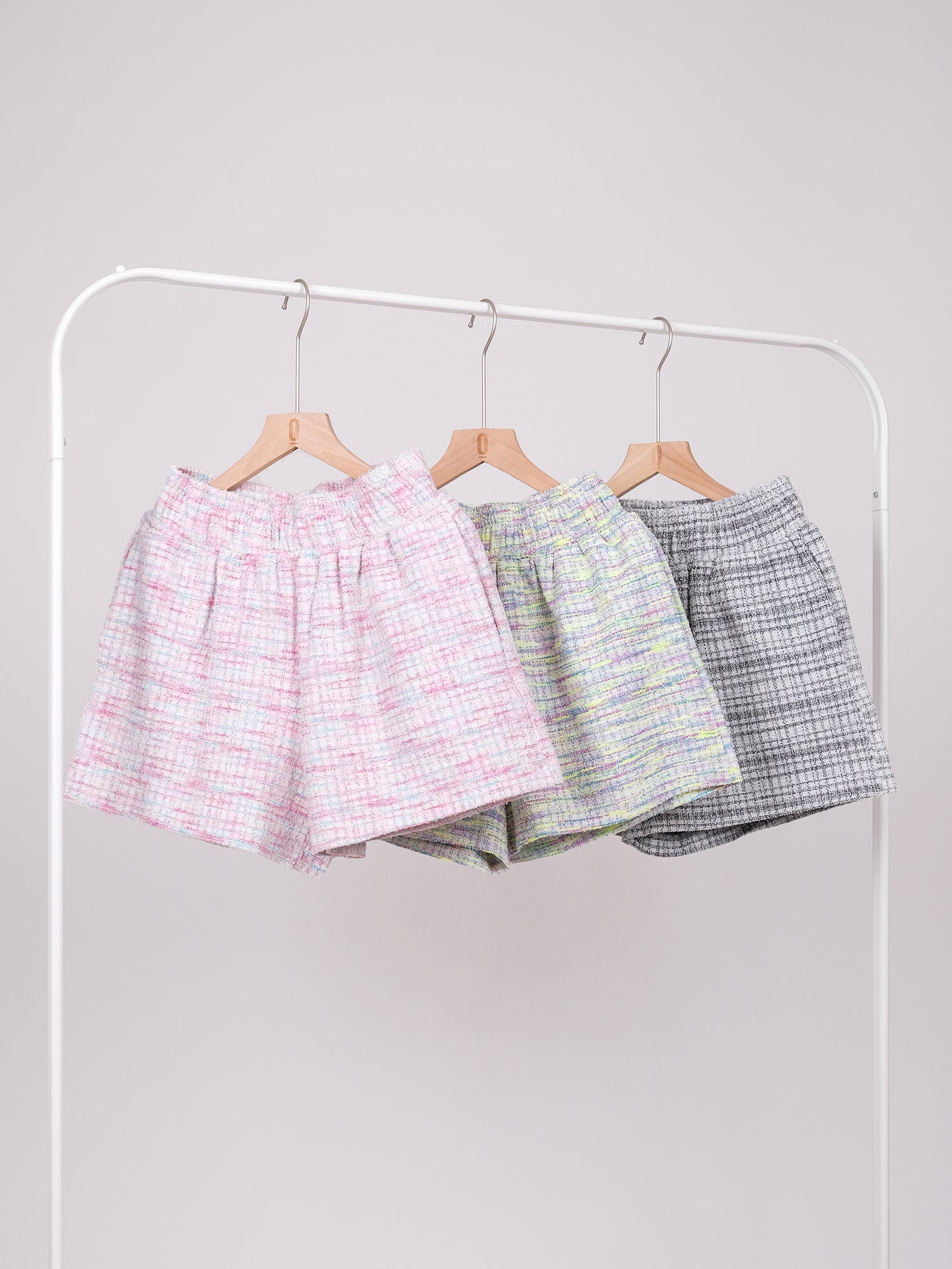 TWEED PULL-ON SHORTS
