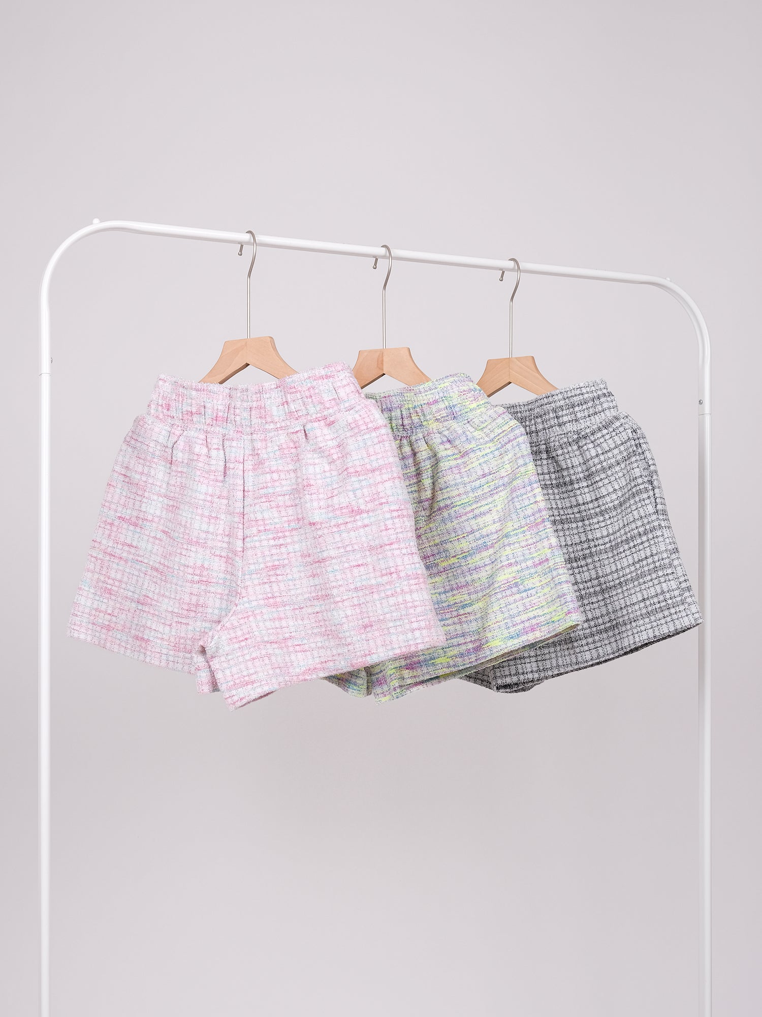 TWEED PULL-ON SHORTS