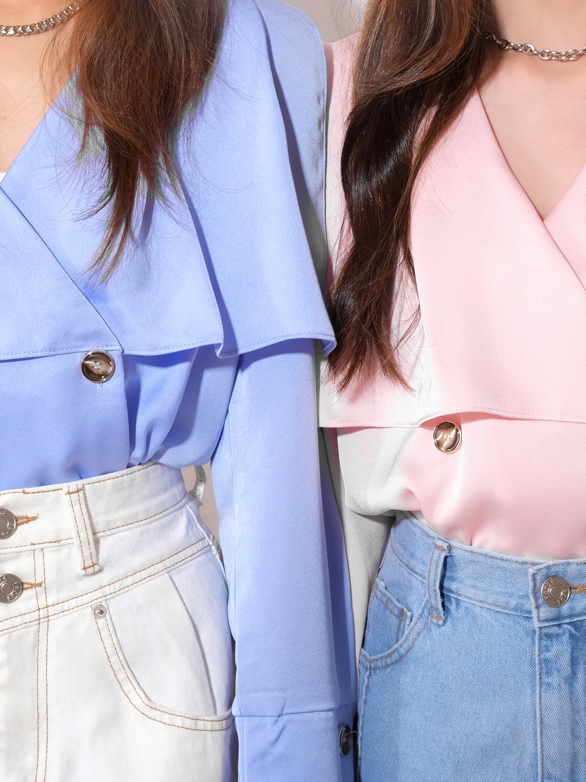 Front Ruffle Blouse