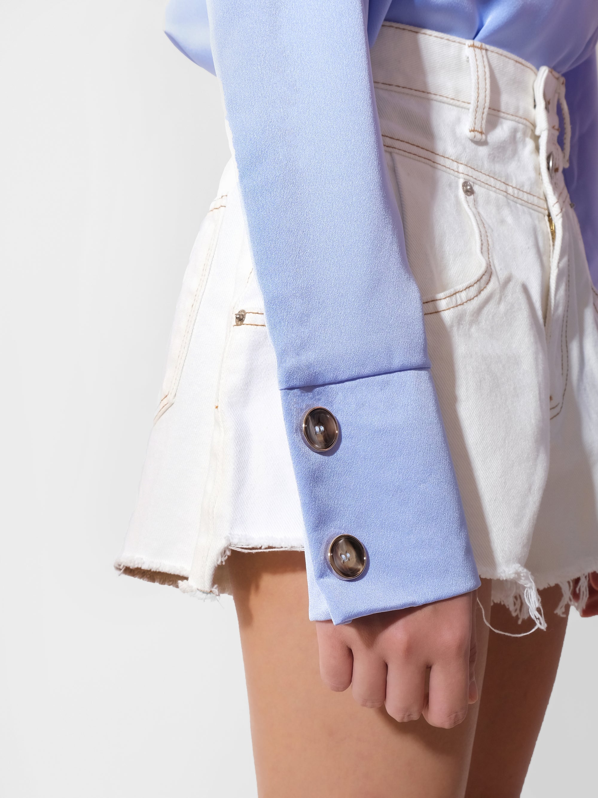 Front Ruffle Blouse