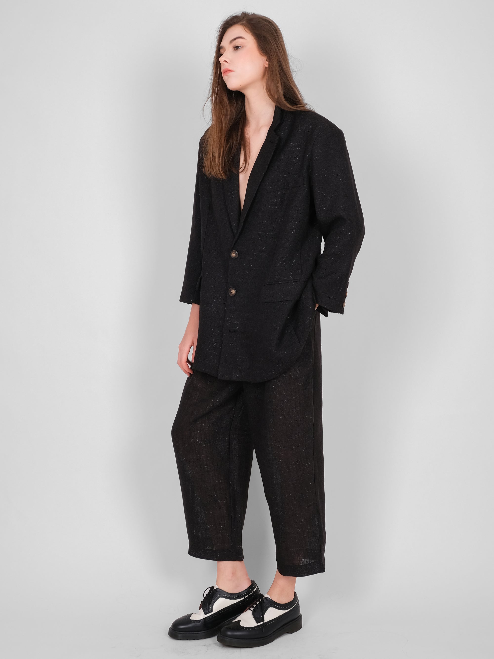 OVERSIZED DAD LINEN BLAZER