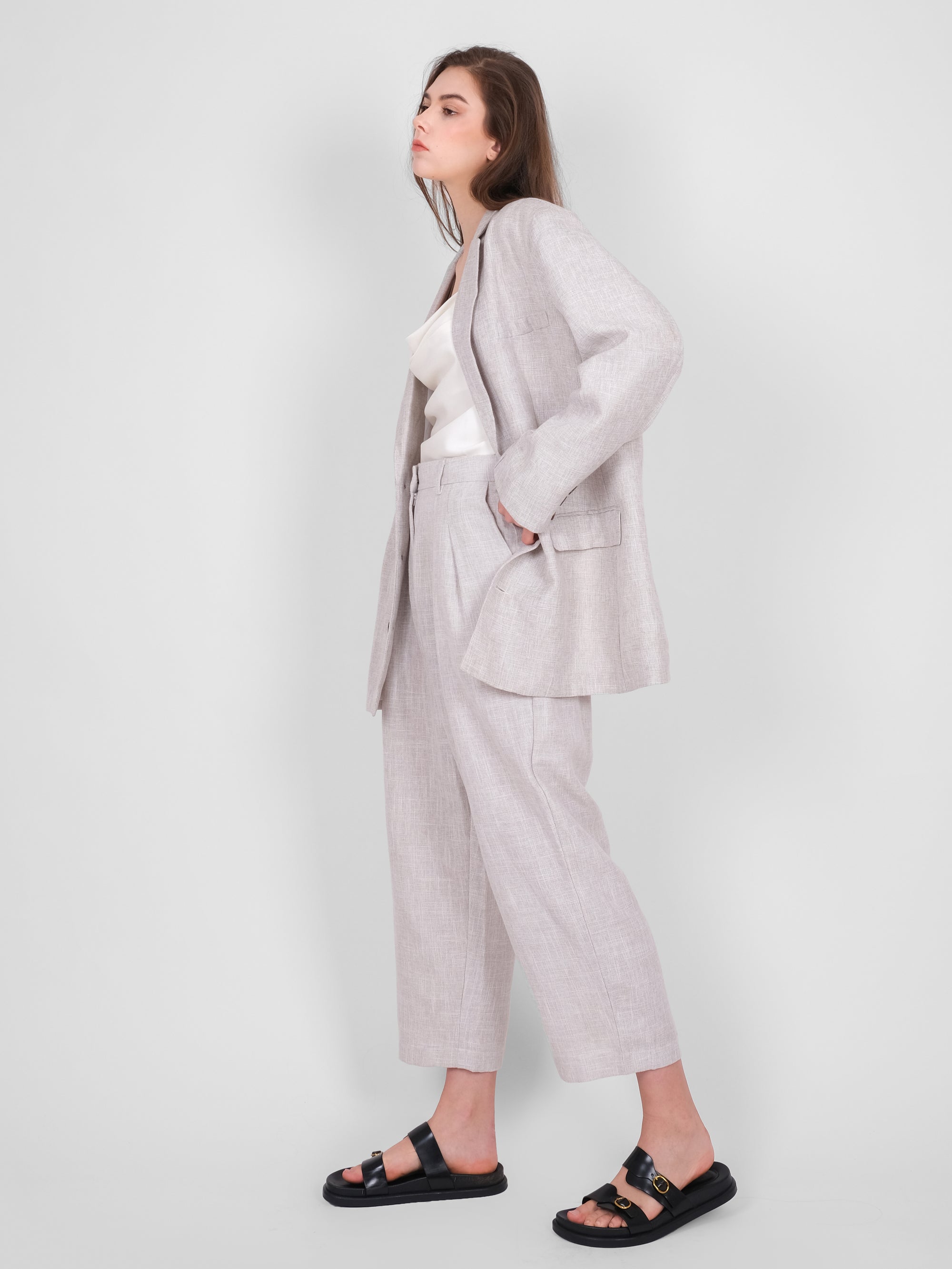 OVERSIZED DAD LINEN BLAZER
