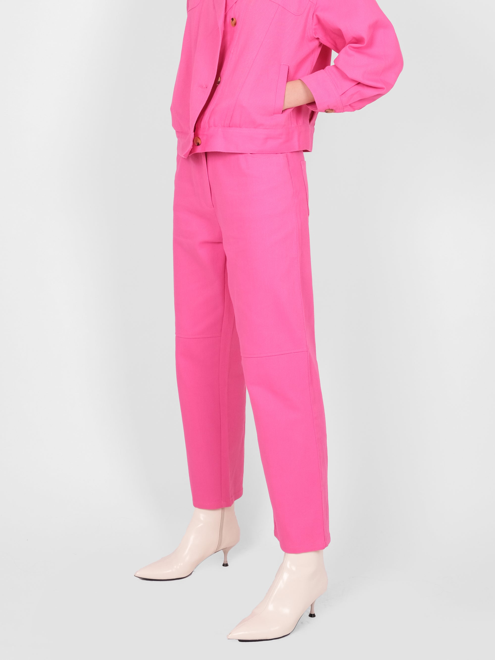 COTTON DENIM TROUSERS