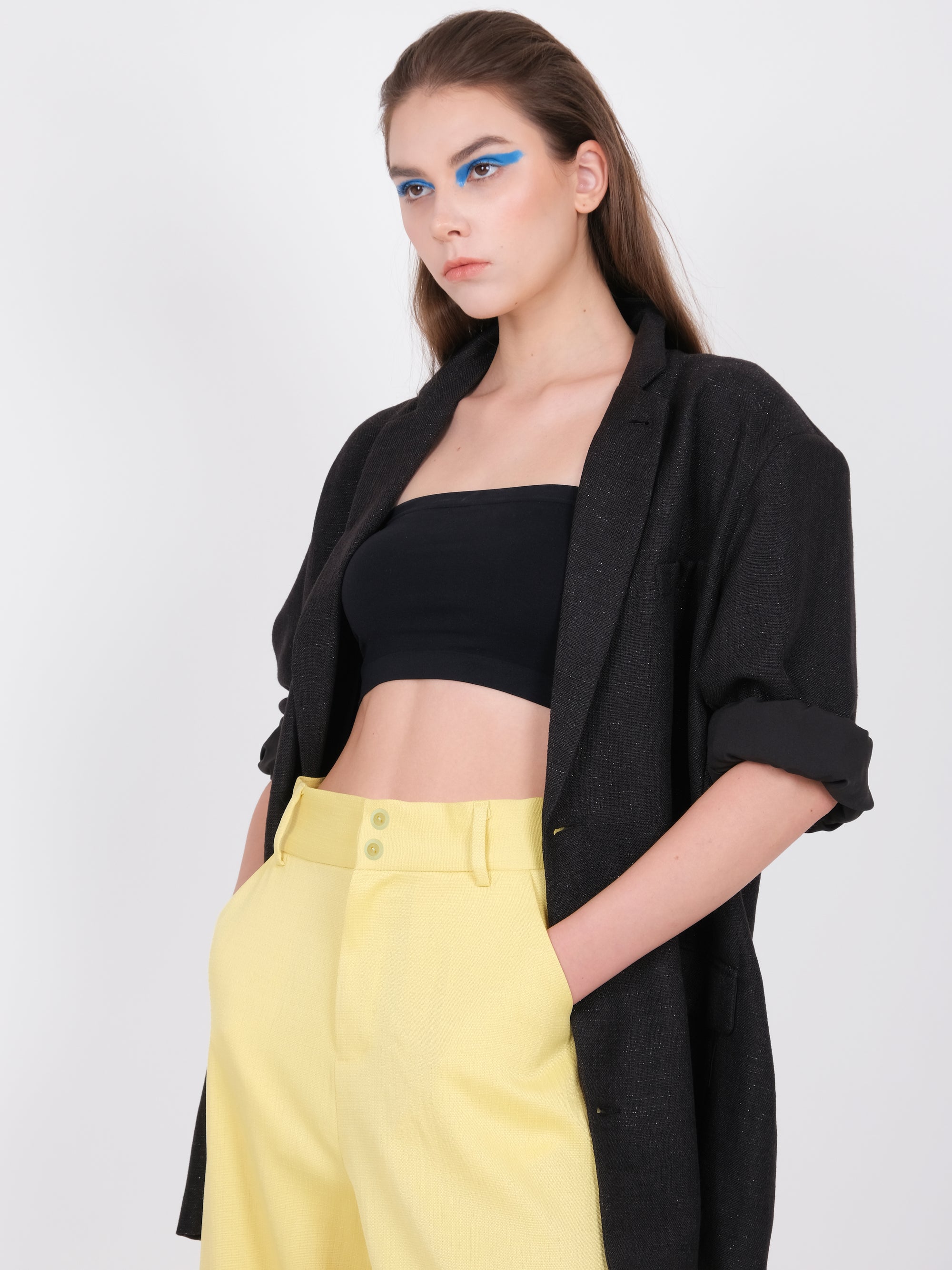 WIDE-LEG LINEN TROUSERS