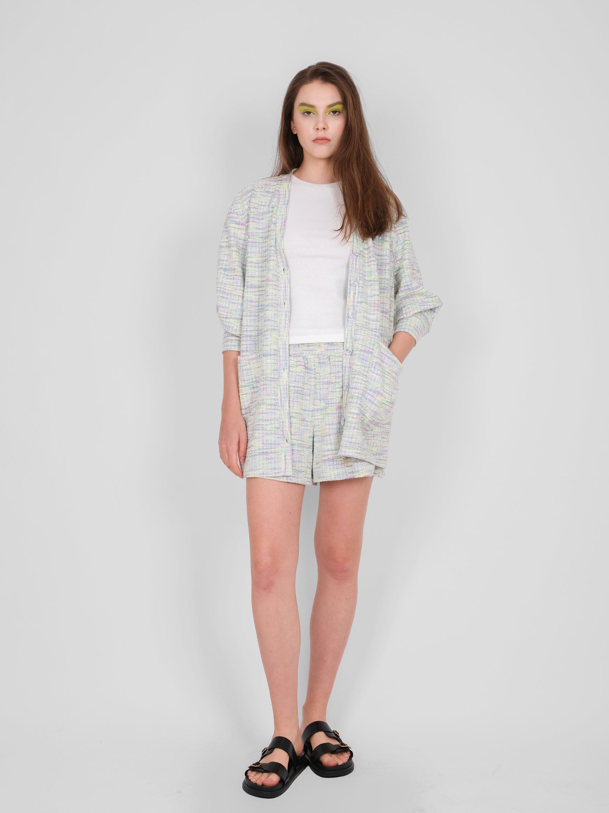TWEED PULL-ON SHORTS