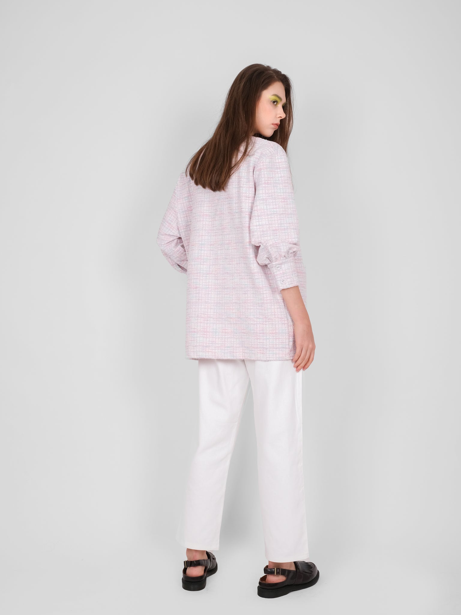 DOUBLE POCKET TWEED CARDIGAN