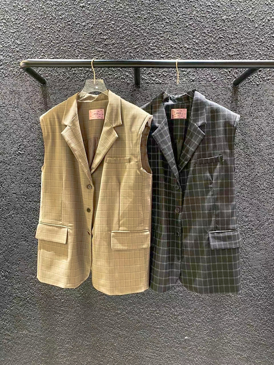 CHECKED VEST TOP