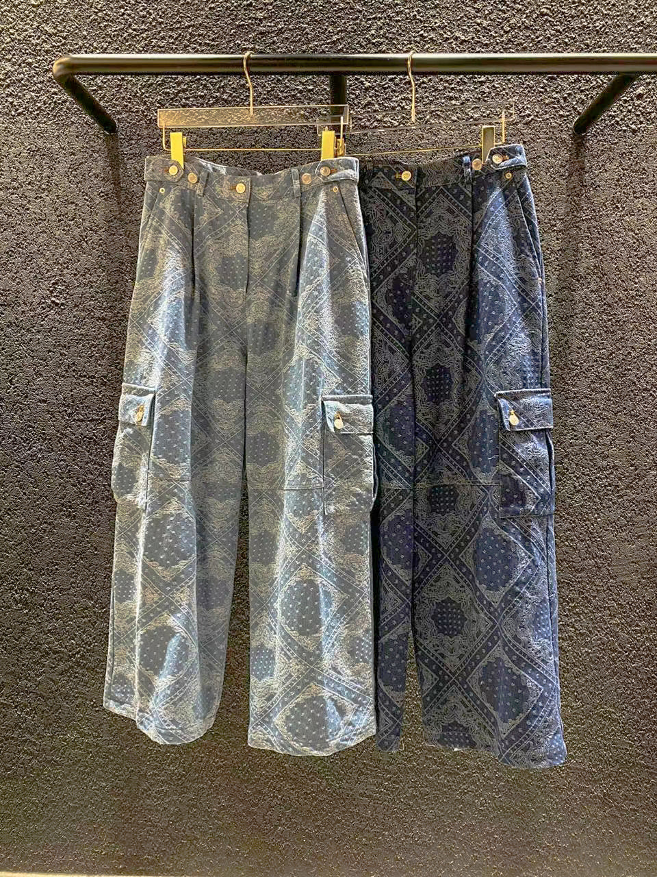 PAISLEY DENIM TROUSERS