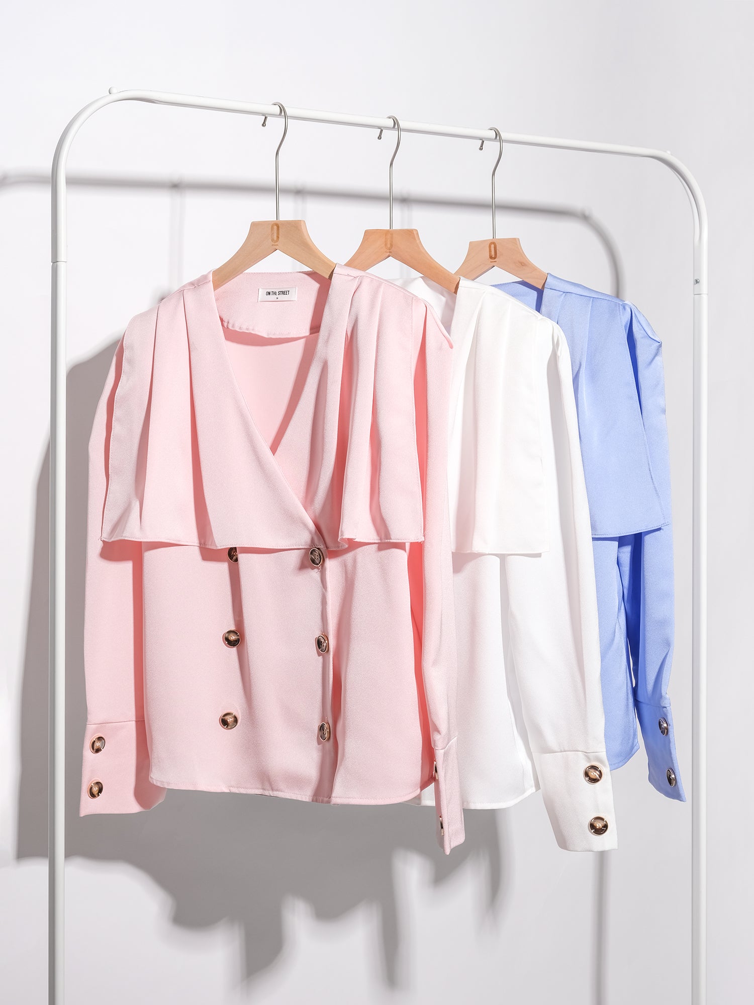 Front Ruffle Blouse