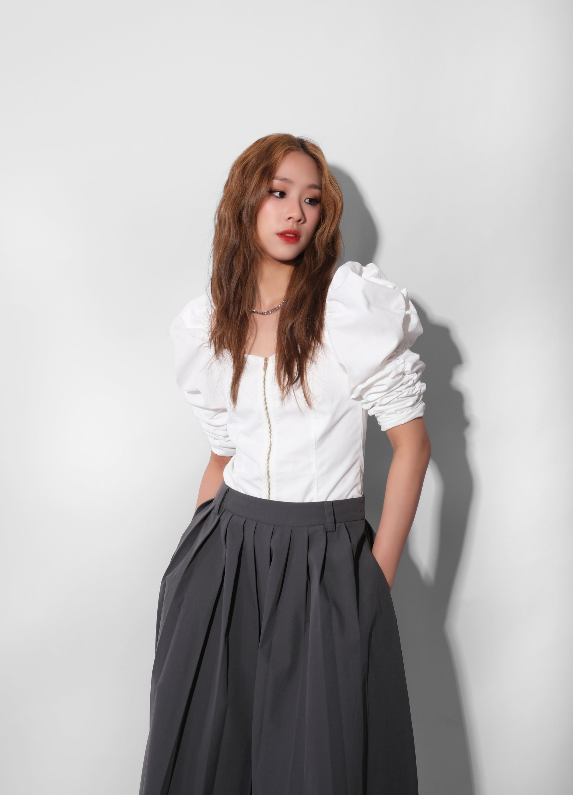 Ruched Sleeve Top