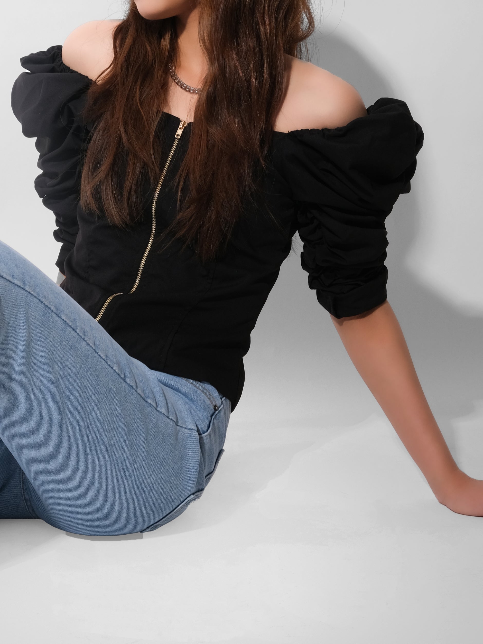 Ruched Sleeve Top